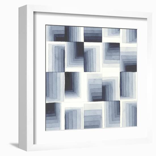 Gradient Indigo II-Nikki Galapon-Framed Art Print