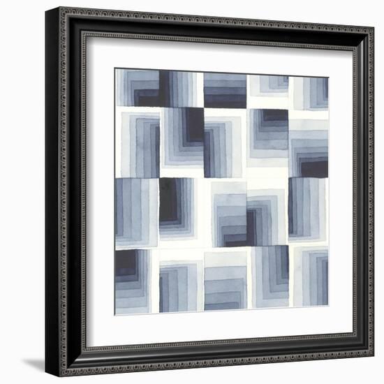 Gradient Indigo II-Nikki Galapon-Framed Art Print