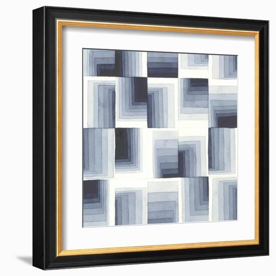 Gradient Indigo II-Nikki Galapon-Framed Art Print