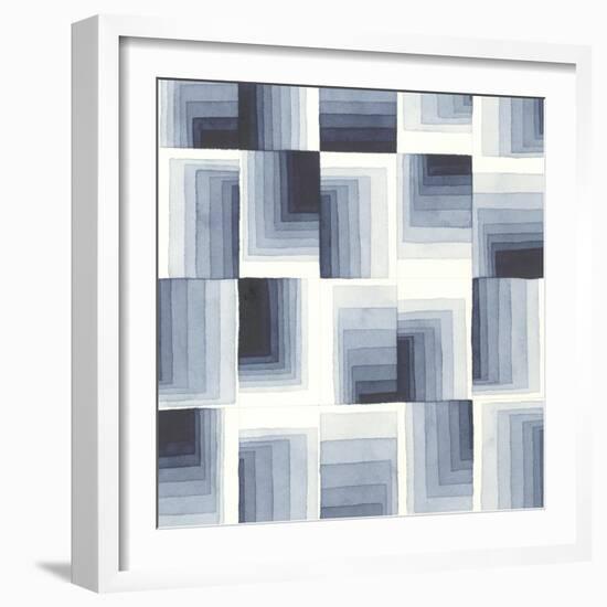 Gradient Indigo II-Nikki Galapon-Framed Art Print