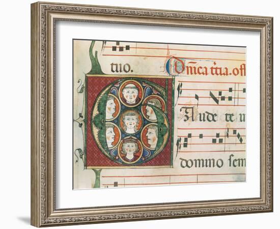 Gradual A: Initial Letter G, Gaudete-Unknown-Framed Giclee Print