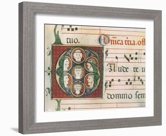 Gradual A: Initial Letter G, Gaudete-Unknown-Framed Giclee Print