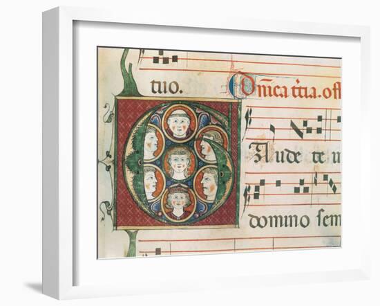 Gradual A: Initial Letter G, Gaudete-Unknown-Framed Giclee Print