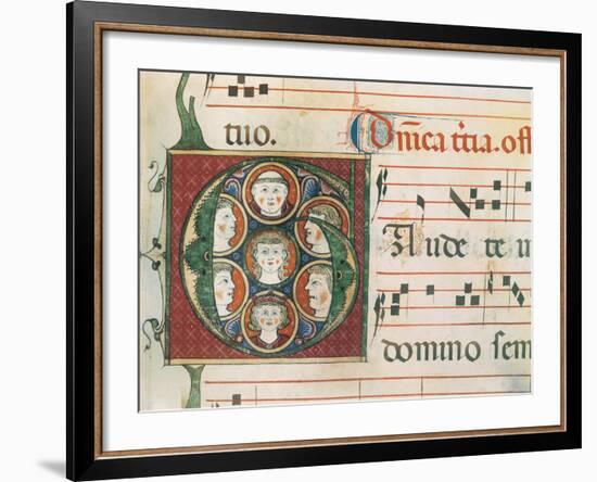 Gradual A: Initial Letter G, Gaudete-Unknown-Framed Giclee Print