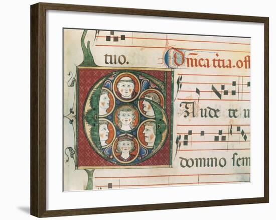 Gradual A: Initial Letter G, Gaudete-Unknown-Framed Giclee Print