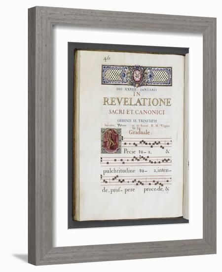 Graduale romanum, exécuté par P. Louis Blouin-J.B. de Bray-Framed Giclee Print