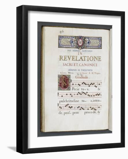 Graduale romanum, exécuté par P. Louis Blouin-J.B. de Bray-Framed Giclee Print