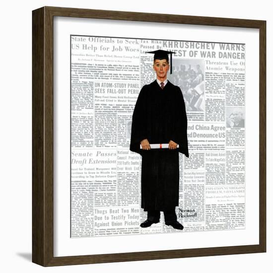 "Graduate", June 6,1959-Norman Rockwell-Framed Giclee Print