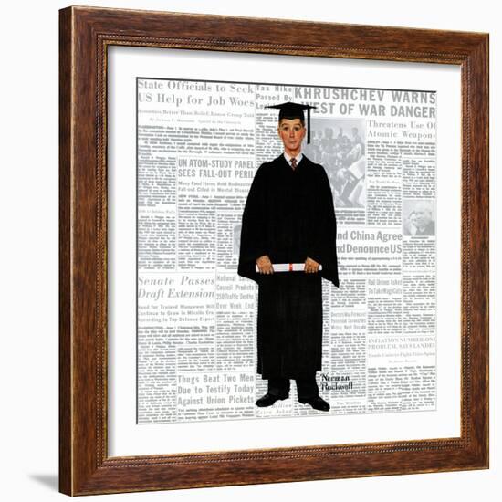 "Graduate", June 6,1959-Norman Rockwell-Framed Giclee Print