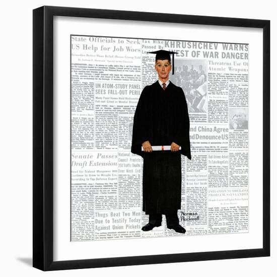 "Graduate", June 6,1959-Norman Rockwell-Framed Giclee Print