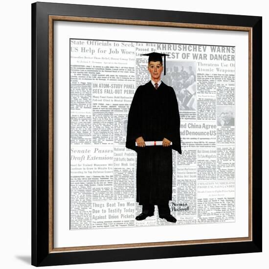 "Graduate", June 6,1959-Norman Rockwell-Framed Giclee Print