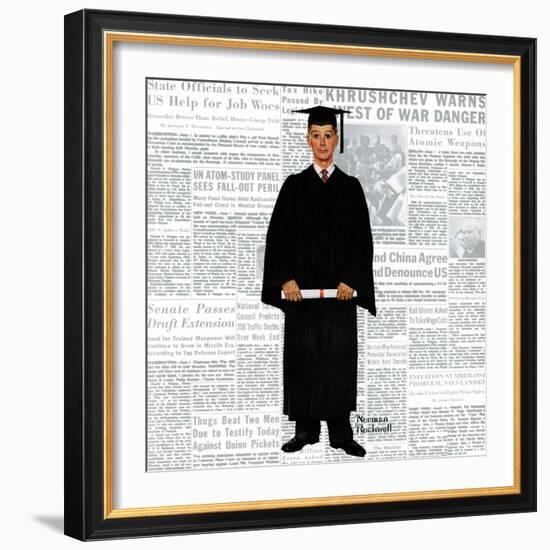 "Graduate", June 6,1959-Norman Rockwell-Framed Giclee Print
