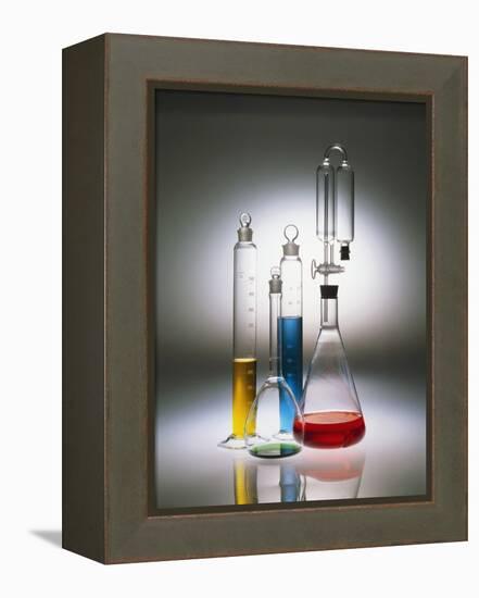 Graduated Cylinders and Flasks-Andrew Unangst-Framed Premier Image Canvas