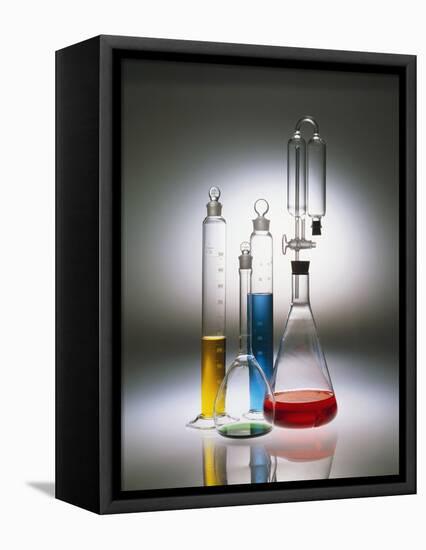 Graduated Cylinders and Flasks-Andrew Unangst-Framed Premier Image Canvas