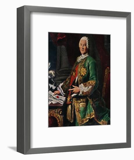 'Graf von Brühl 1700-1763. - Stich nach dem Gemälde von Silvestre', 1934-Unknown-Framed Giclee Print