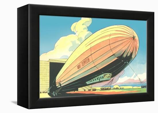 Graf Zeppelin at the Hangar-null-Framed Stretched Canvas