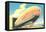 Graf Zeppelin at the Hangar-null-Framed Stretched Canvas