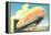 Graf Zeppelin at the Hangar-null-Framed Stretched Canvas