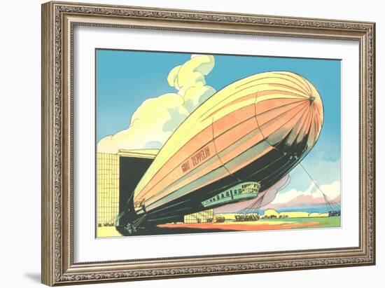 Graf Zeppelin at the Hangar-null-Framed Art Print