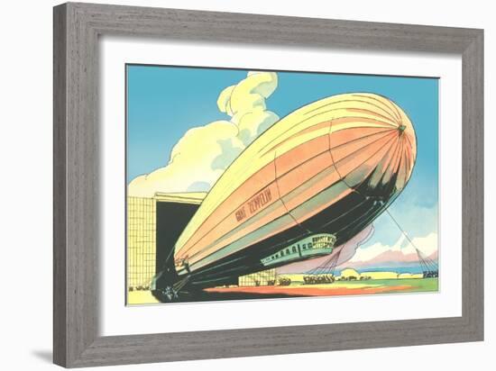 Graf Zeppelin at the Hangar-null-Framed Art Print