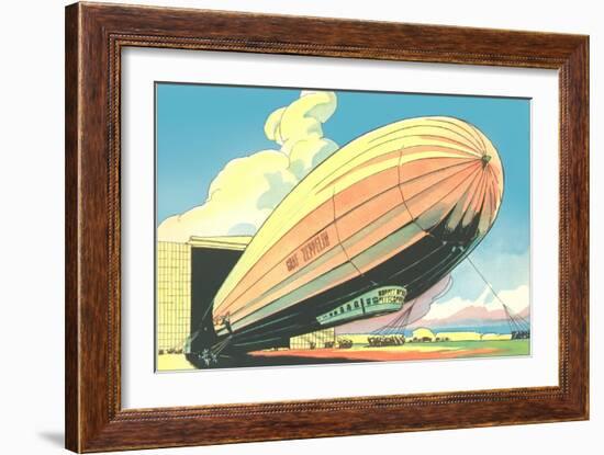 Graf Zeppelin at the Hangar-null-Framed Art Print