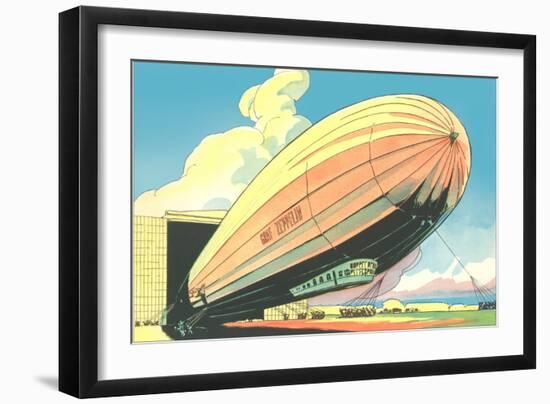 Graf Zeppelin at the Hangar-null-Framed Art Print