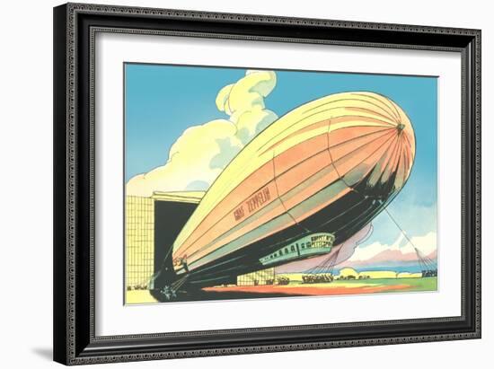 Graf Zeppelin at the Hangar-null-Framed Art Print