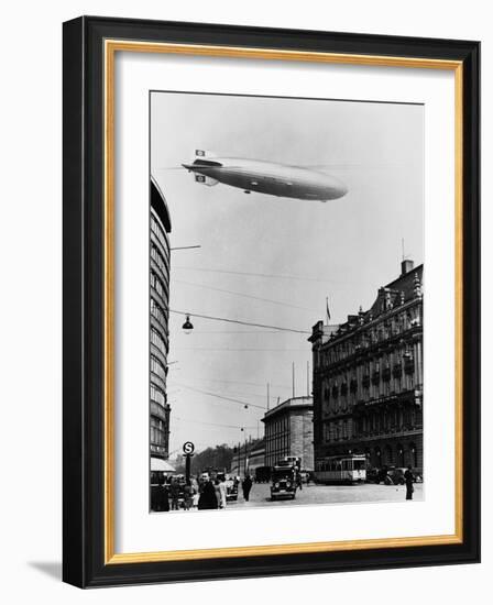 Graf Zeppelin Ii over Berlin-null-Framed Photographic Print