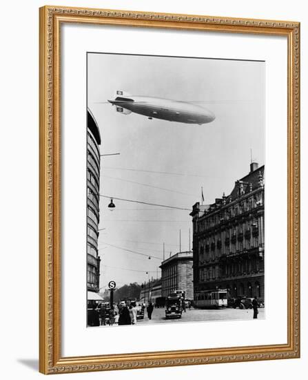 Graf Zeppelin Ii over Berlin-null-Framed Photographic Print