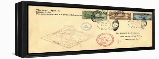 "Graf Zeppelin" Pan American Flight Cover, National Museum of American History-null-Framed Stretched Canvas