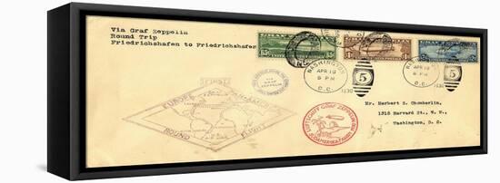 "Graf Zeppelin" Pan American Flight Cover, National Museum of American History-null-Framed Stretched Canvas