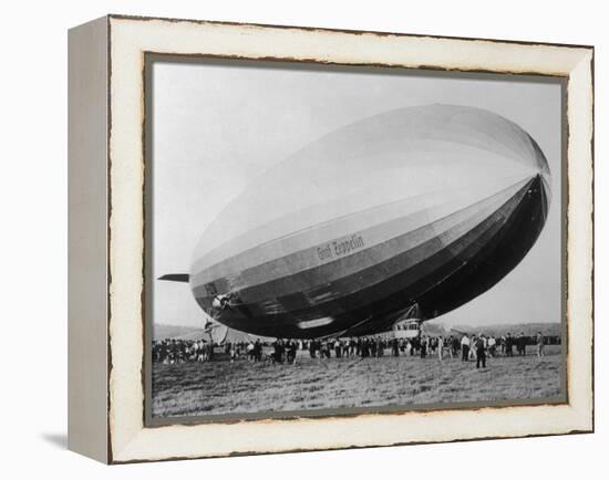 Graf Zeppelin People Mill Around as the Airship Prepares for Take Off-null-Framed Premier Image Canvas