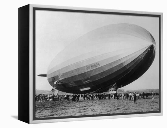 Graf Zeppelin People Mill Around as the Airship Prepares for Take Off-null-Framed Premier Image Canvas