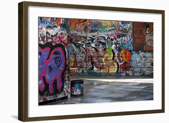 Graffiti Alley-sumnersgraphicsinc-Framed Art Print