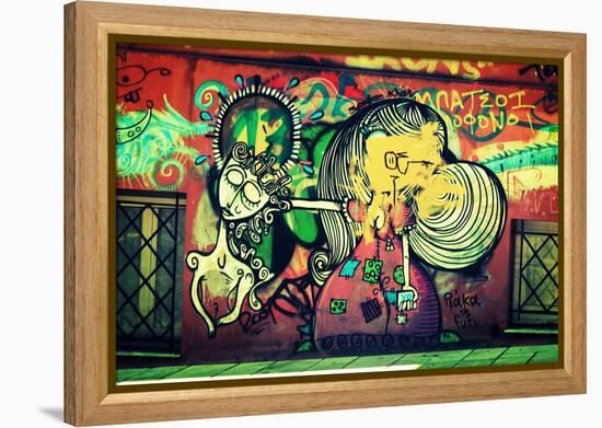 Graffiti Athens Greece-null-Framed Stretched Canvas