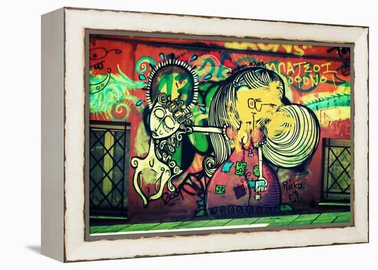 Graffiti Athens Greece-null-Framed Stretched Canvas