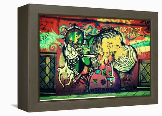 Graffiti Athens Greece-null-Framed Stretched Canvas