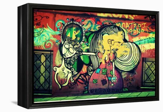 Graffiti Athens Greece-null-Framed Stretched Canvas