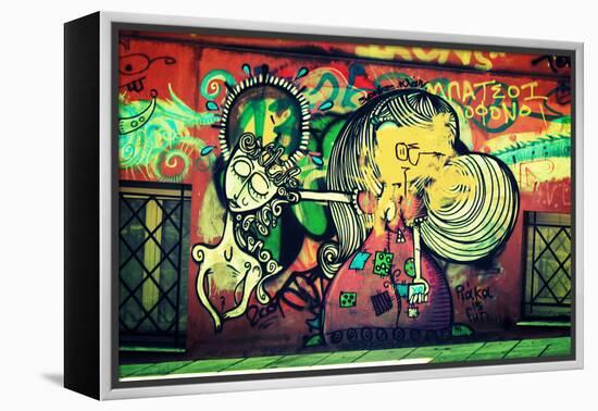 Graffiti Athens Greece-null-Framed Stretched Canvas