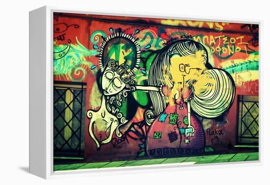 Graffiti Athens Greece-null-Framed Stretched Canvas