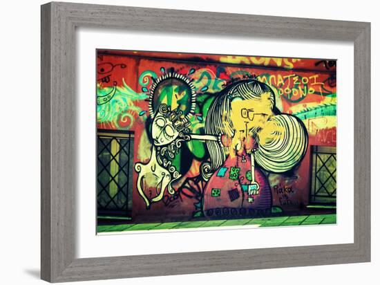 Graffiti Athens Greece-null-Framed Photo