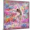 Graffiti Ballerina 2-Marta Wiley-Mounted Art Print