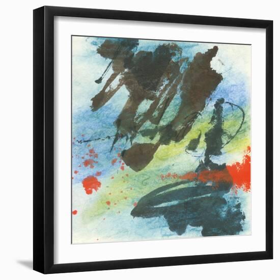 Graffiti Blue II-Chris Paschke-Framed Art Print