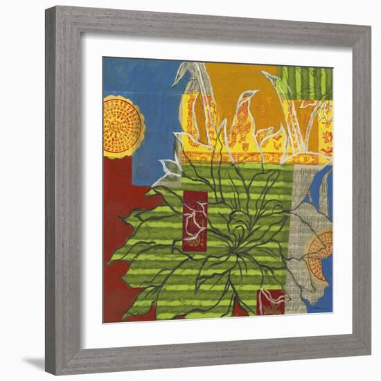 Graffiti Floral II-Liz Jardine-Framed Art Print