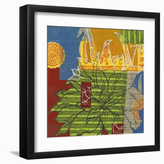 Graffiti Floral II-Liz Jardine-Framed Art Print