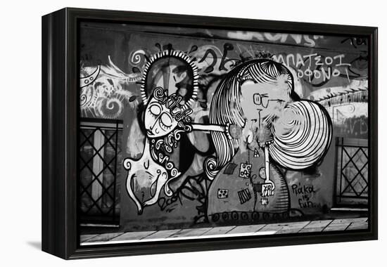 Graffiti in Athens Greece-null-Framed Stretched Canvas