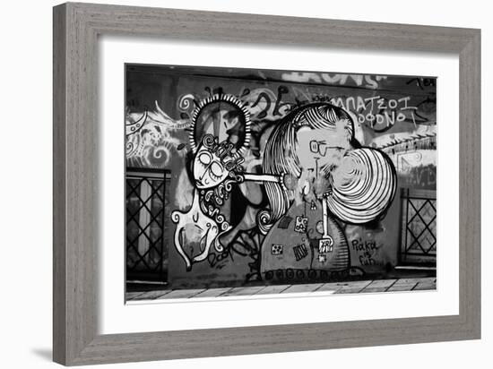 Graffiti in Athens Greece-null-Framed Photo