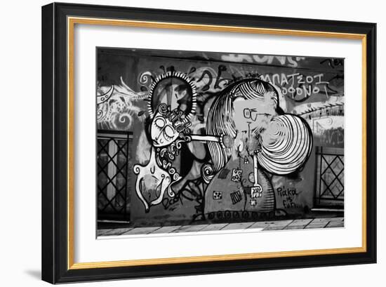 Graffiti in Athens Greece-null-Framed Photo