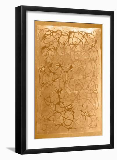 Graffiti in Gold I-Vanna Lam-Framed Art Print