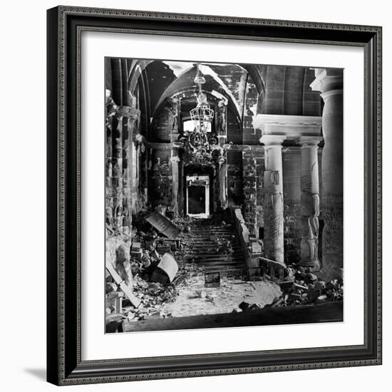 Graffiti in Reichstag Beuilding Scrawled and Scratched on the Walls by Conquering Russian Soldiers-William Vandivert-Framed Photographic Print